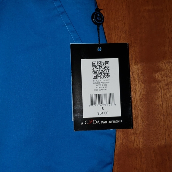 NWT DEREK LAM Pretty Bright Aqua Blue Cropped Pants - Picture 2 of 7